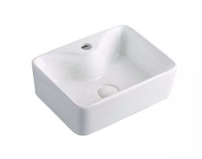 Menorca Freestanding Basin Polished White 400x300x130mm