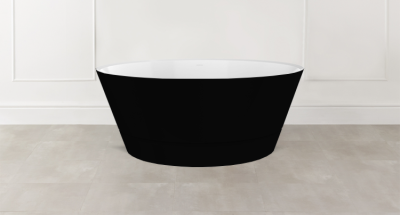 Taizu Round Freestanding Bathtub 1500mm-no overflow Matt Black