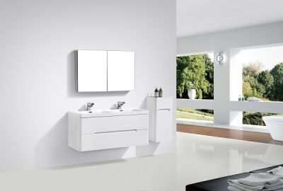Venice 1200 White Double Draw Vanity Set 