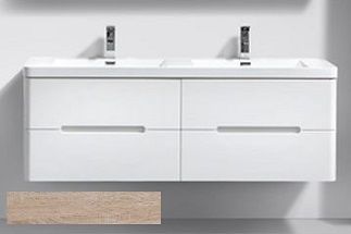 Venice 1500 White Oak Four Draw Vanity Set 